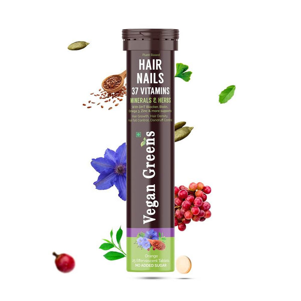 Hair & Nails Vitamins with DHT Blocker, Biotin, Omega 3, Zinc. 37 Key Ingredients. For Hair Growth, Hair Loss Control, Stronger Nails. For Men & Women