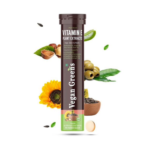 Plant Based Vitamin E for Face & Hair Growth with Sunflower, Aloe Vera, Olive & Argan Oil. For Skin Glow, Controls Inflamation, Wrinkles, Dehydration