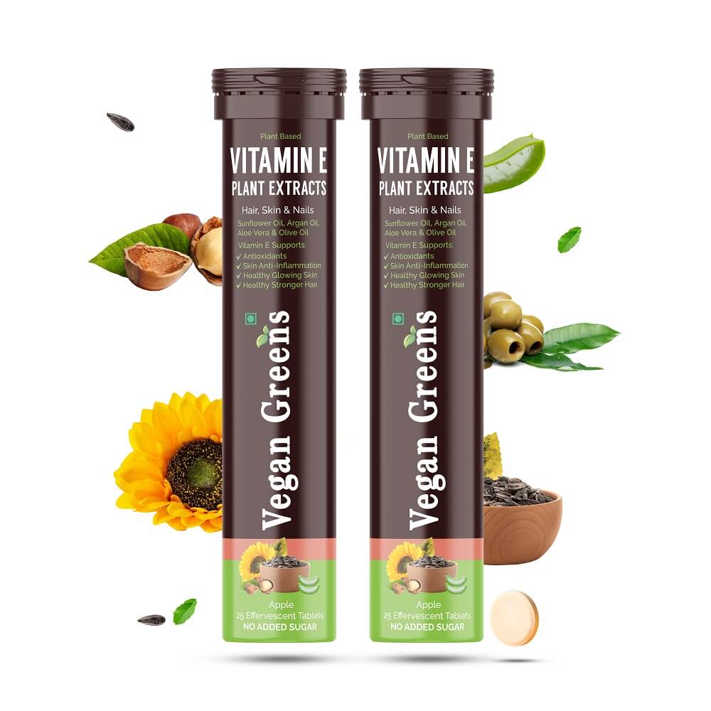 Plant Based Vitamin E for Face & Hair Growth with Sunflower, Aloe Vera, Olive & Argan Oil. For Skin Glow, Controls Inflamation, Wrinkles, Dehydration