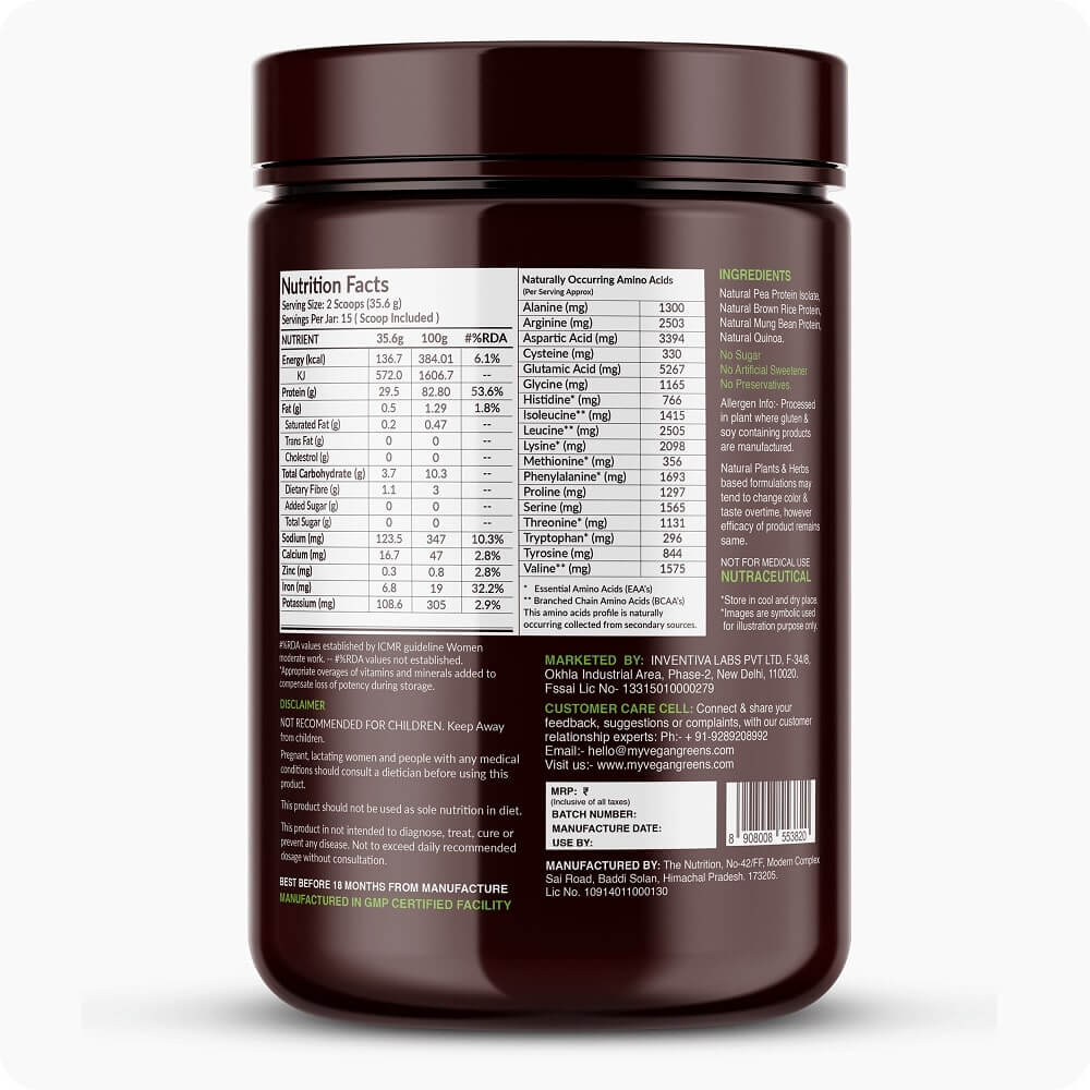 Everyday All Natural Plant Protein- Clean High Protein For Everyday Fitness.